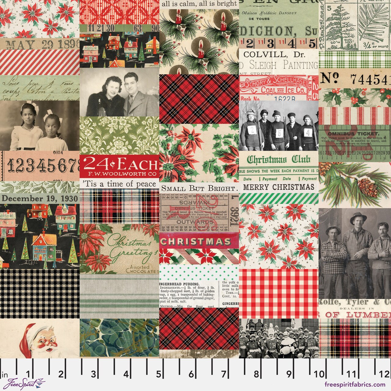 Collage in Christmas (pwth335.christmas) | Eclectic Elements Palette in Seasonal | Tim Holtz | Free Spirit